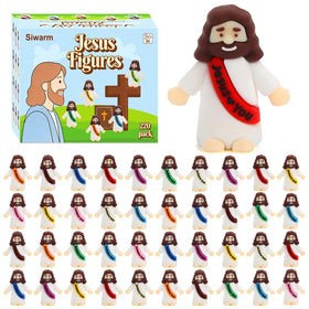 Siwarm little Jesus figures set for bulk party favors and classroom decor
