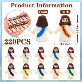 Siwarm mini Jesus figurines in a color mix for Easter crafts and Sunday school