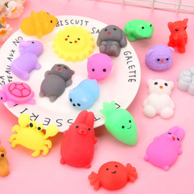 Siwarm classroom prizes showcase colorful squishies for student rewards.