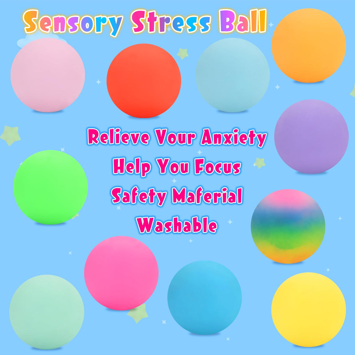 Siwarm 1.3-inch stress balls fit in the palm for easy handling.