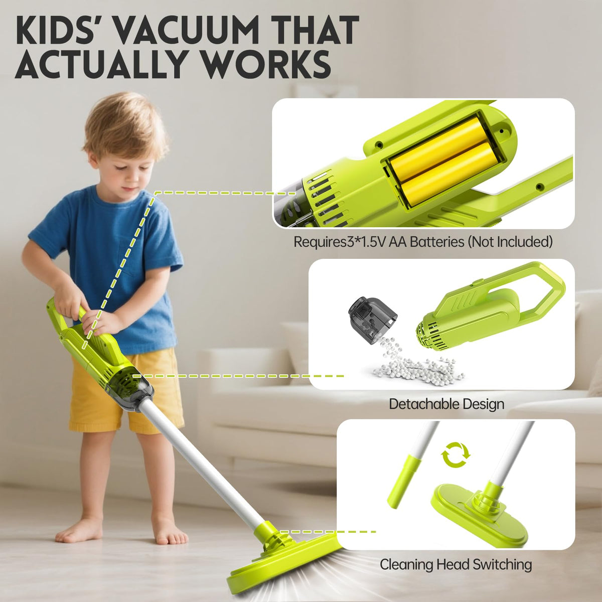 Siwuoke Kids Cleaning Toy Set mop encourages hands-on cleanup and imaginative chores