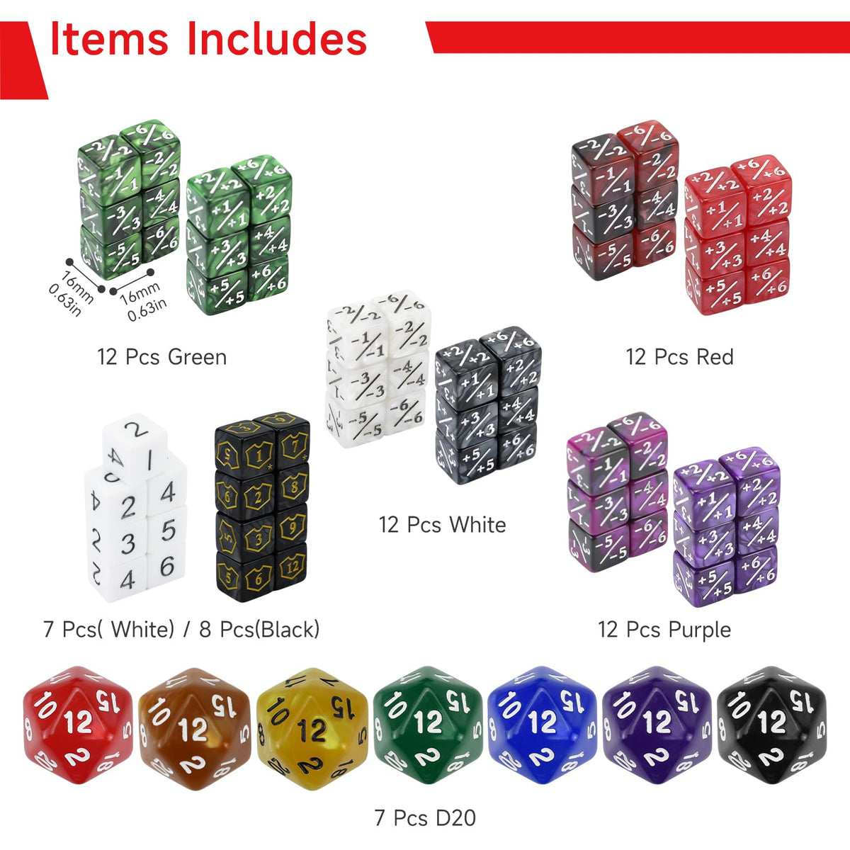 SIXPOINTS transparent acrylic tokens in bold colors improve readability.