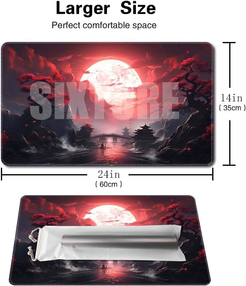 SIXTORE MTG playmat back with non-slip rubber backing for reliable play.