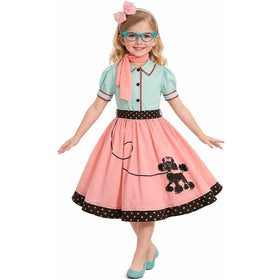 SIZGAROOT scarf accessorizes the dress for a retro look.