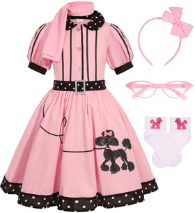 SIZGAROOT 50s poodle dress for a charming retro party look.