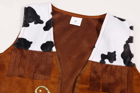 SIZGAROOT cowboy costume vest showcasing authentic Western styling for kids.