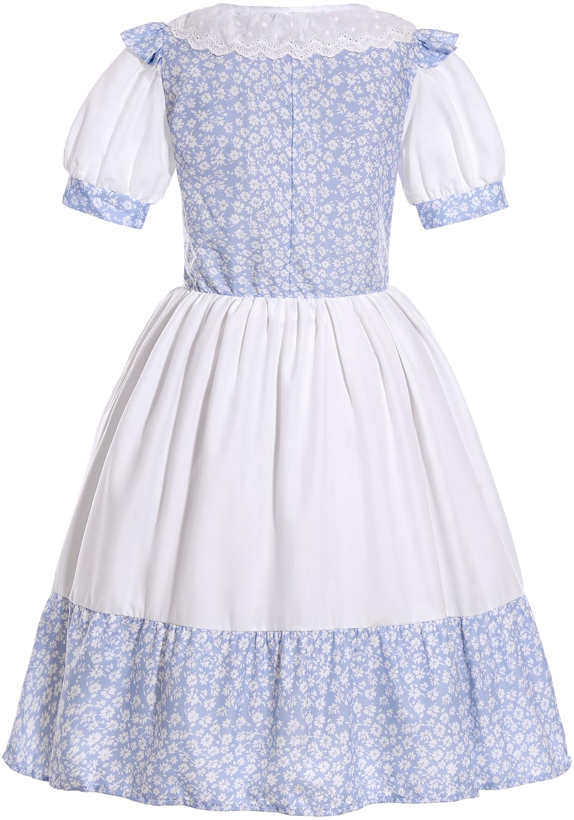 SIZGAROOT Pioneer Girl dress showcases soft prairie fabric for comfort.