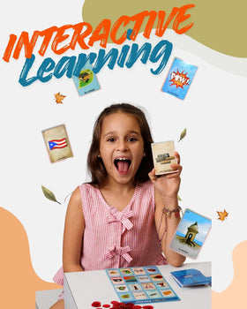 SJ Entertainment Boricua Spanish flash cards support immersive language practice during games.