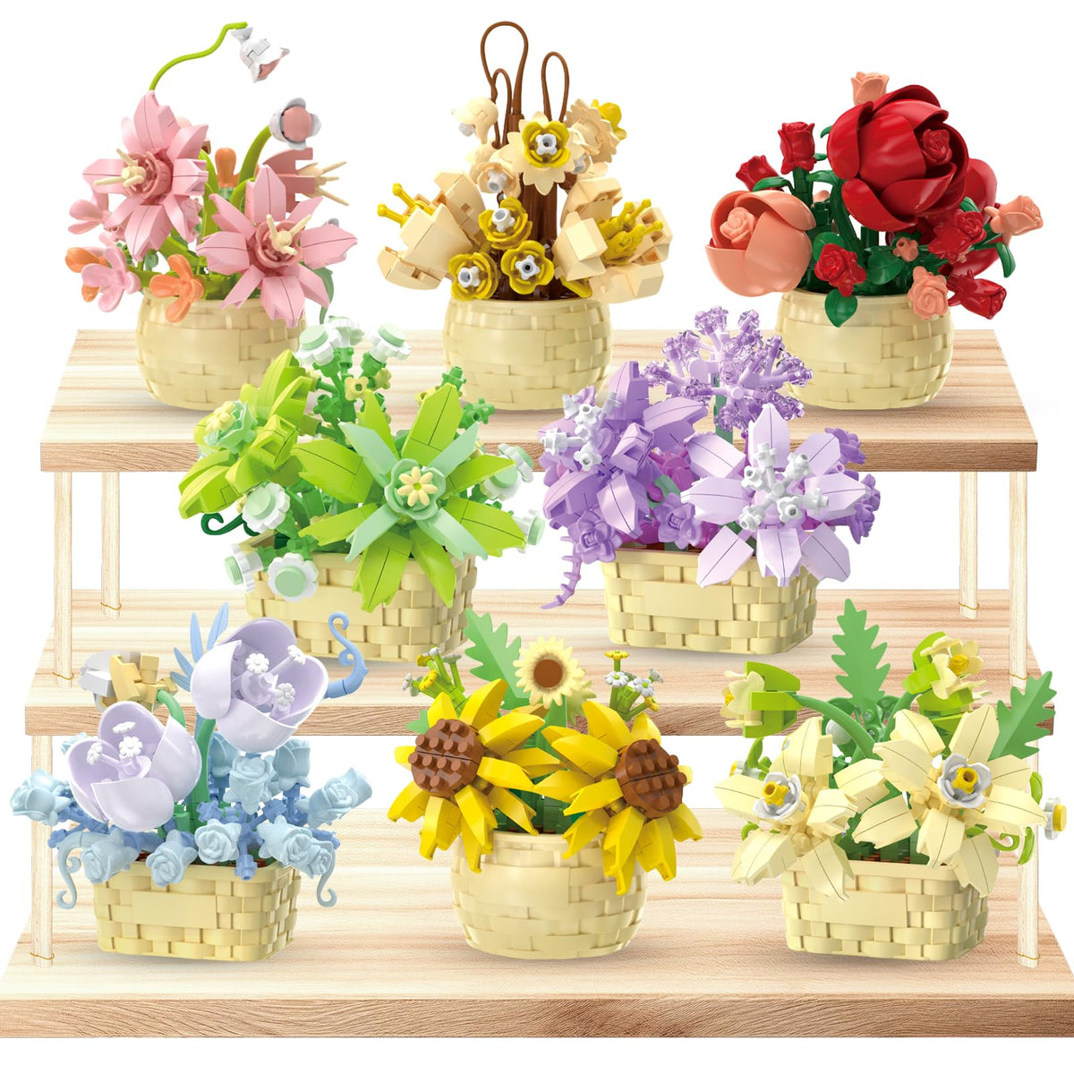 SJIADA Flower Blocks Assembly Set: a hands-on project for adults and kids alike.