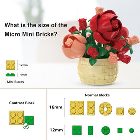 SJIADA Flower Blocks Violets: compact greenery that sparks joy on a coffee table.