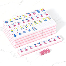 SJKHGU American Mahjong ivory white 166-tile set ready to play.