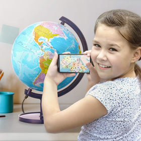 SJSMARTGLOBE app-interface brings text, sound, and visuals to life