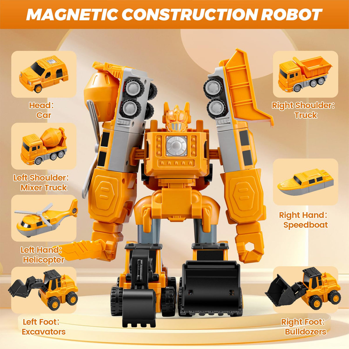 SJYN giant-robot-assembly lets kids form a towering robot.