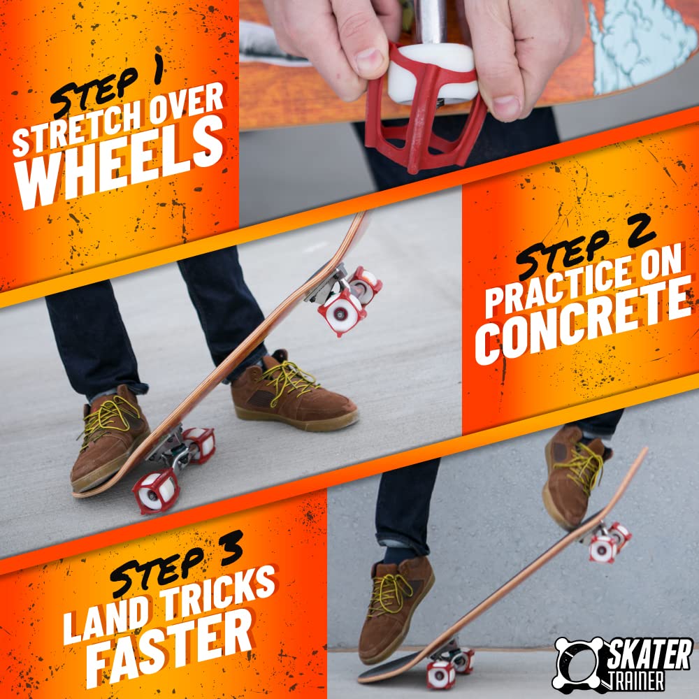 SkaterTrainer kickflip trainer action helps refine rotation with balance.
