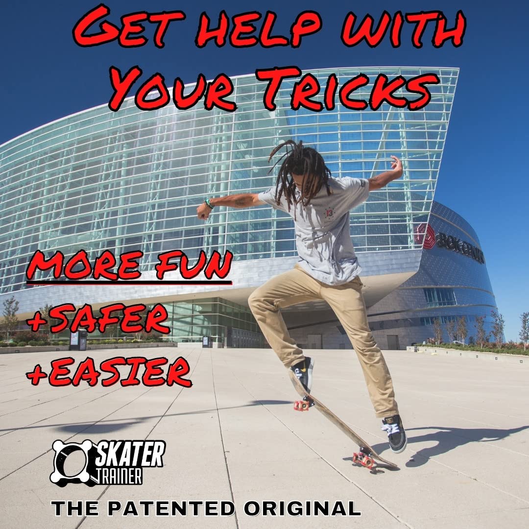 SkaterTrainer ollie trainer action demonstrates controlled movement and reduced fall risk.