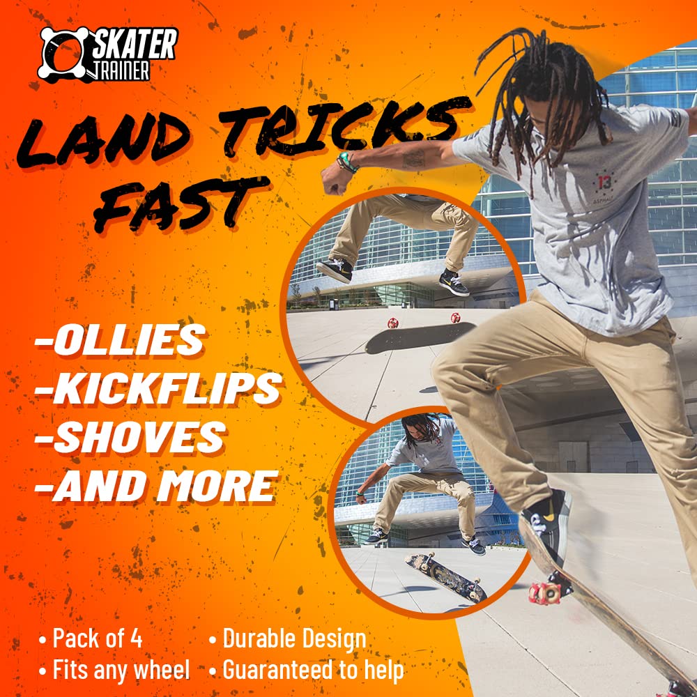 SkaterTrainer safety-focused wheels protection during concrete skate practice.
