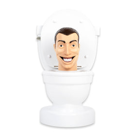 Indoor outdoor play with iconic toilet headed hero in action