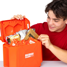 Skibidi Toilet clip-on accessory for versatile display options.