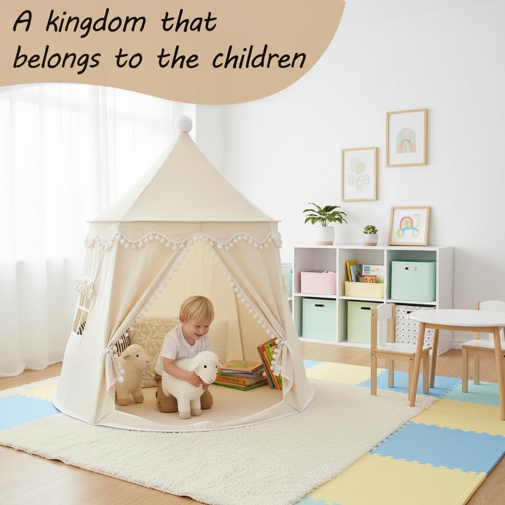 SKIEXOAD Kids Play Tent folds flat for compact storage.