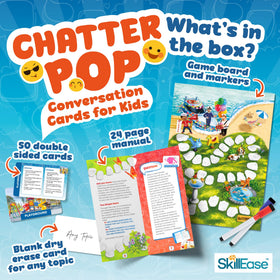 SkillEase Chatter Pop manual with guided activities for adults