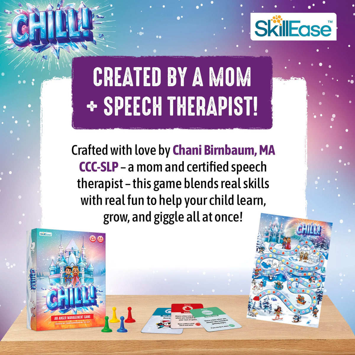 SkillEase CHILL player pieces support group play and breathing practice