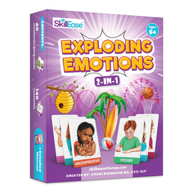 SkillEase emotion cards with real-life drawings aid emotional recognition and regulation in kids.