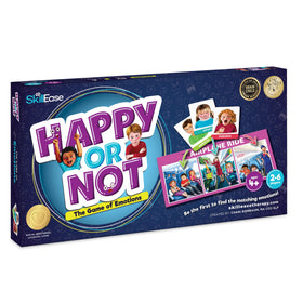 SkillEase Happy or Not board front shows vibrant emotions to spark social skills practice.