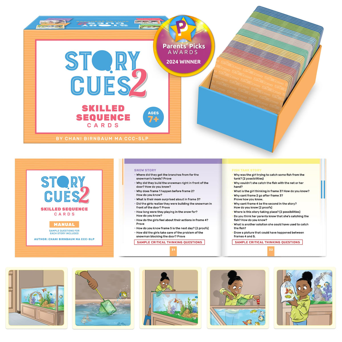 SkillEase SKILLEASE Story Cues 2 cover, durable storytelling cards for therapy sessions