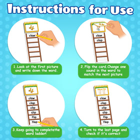 SkilLify Sight Words Flash Cards flipped pages demonstrating interactive spelling practice