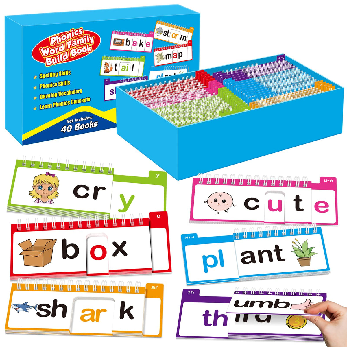 SkilLify Word Family Build Book cover invites early readers to explore phonics in a playful way.