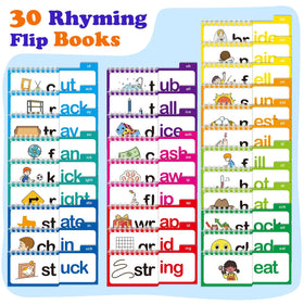 SkilLify 30 flip books pair rhymes with vivid visuals for word learning