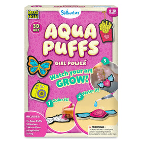 Skillmatics Aqua Puffs 3D art colors ready to puff into vibrant, display-worthy pieces.