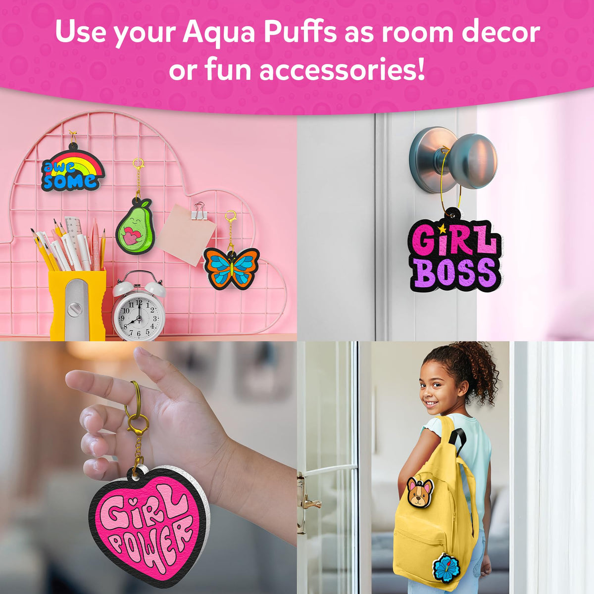 Skillmatics Aqua Puffs mess-free craft keeps surfaces clean during play.