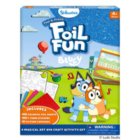Skillmatics Bluey Foil Fun activity pack sparks creativity with kid-friendly foil art