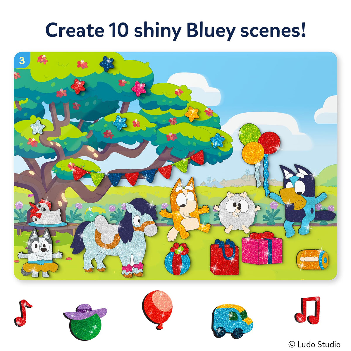 Skillmatics Bluey Foil Fun foam stickers for colorful craft details