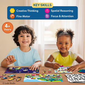 Skillmatics Bluey Foil Fun sparkly, mess-free craft for home or travel