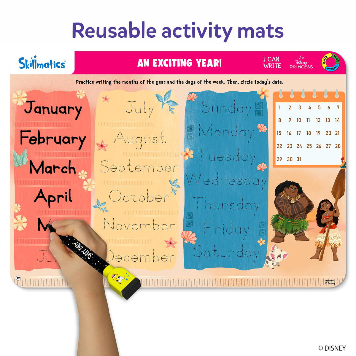 Skillmatics Disney Princess mats featuring beloved characters for engaging activities