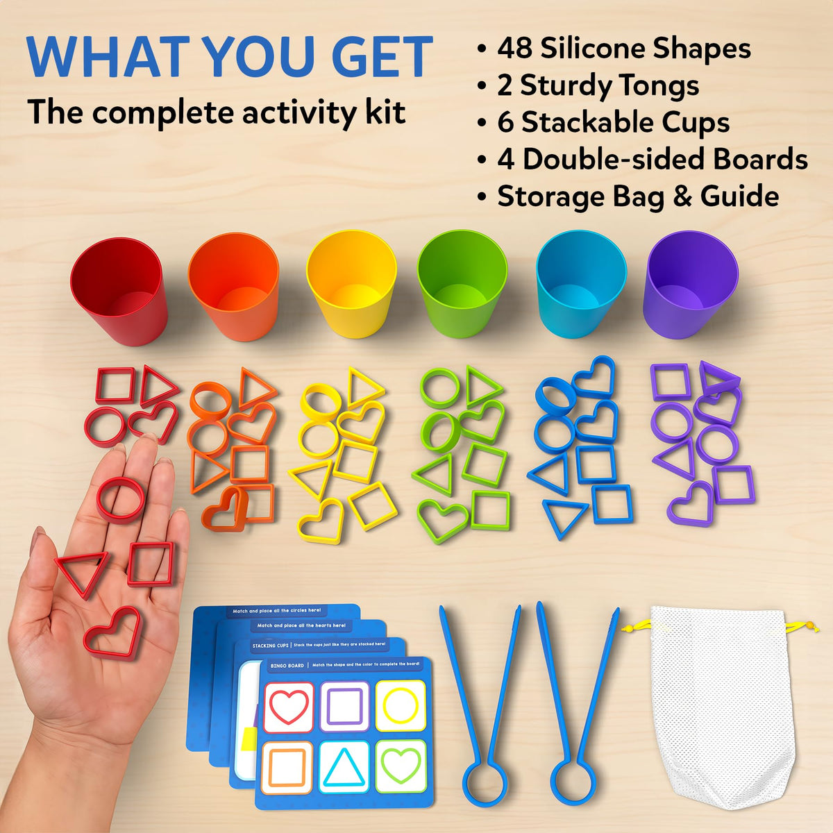 Skillmatics double-sided activity boards displayed for engaging sequencing and counting games.