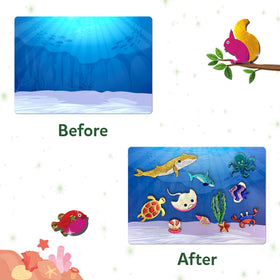 Skillmatics Foil Fun Animals instruction manual: simple steps for easy, no-mess crafting.