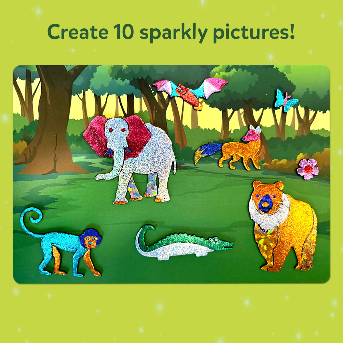 Skillmatics Foil Fun Animals picture canvases: ready-to-decorate scenes invite quick creativity.