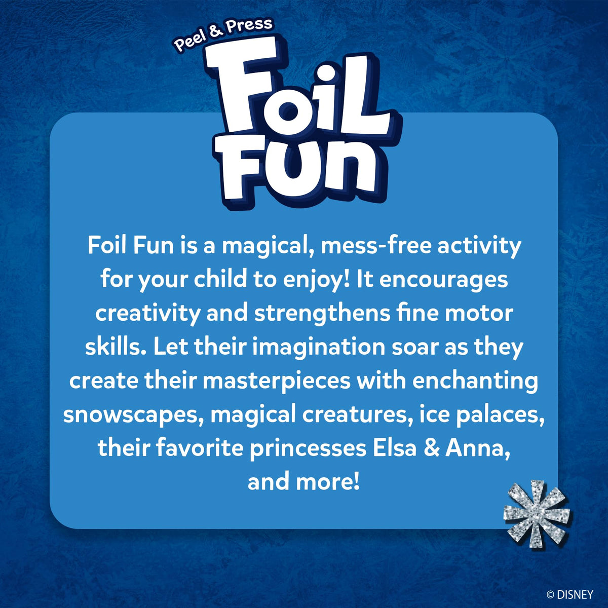 Skillmatics Foil Fun Disney Frozen mess-free design keeps surfaces clean