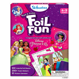 Skillmatics Foil Fun Disney Princess foam stickers spark imaginative scenes and fine motor practice.