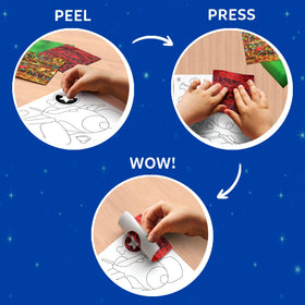 Skillmatics Foil Fun foam stickers pack with bold colors and textures