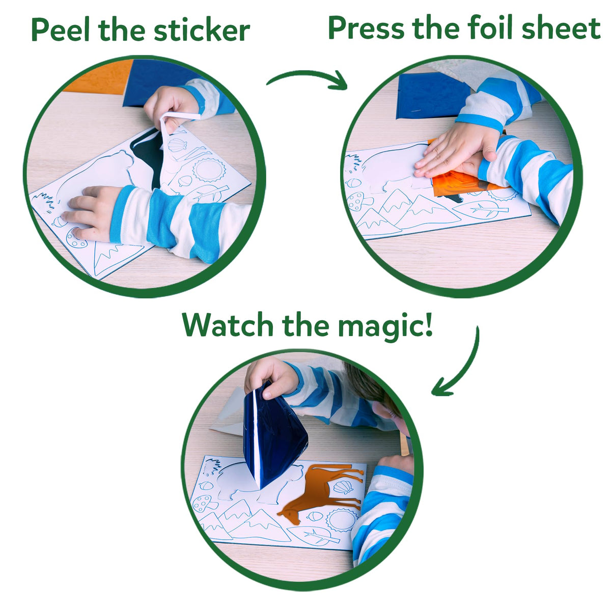 Skillmatics Foil Fun foam stickers boost decorative elements and color pops.