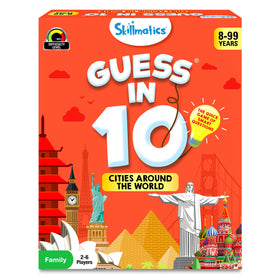 Skillmatics Guess in 10 Cities game box for family travel and learning