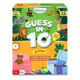 Skillmatics Guess in 10 Junior Animals game cards for imaginative questions and learning