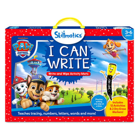 Skillmatics I Can Write PAW Patrol mats front view for screen-free writing practice with favorite characters