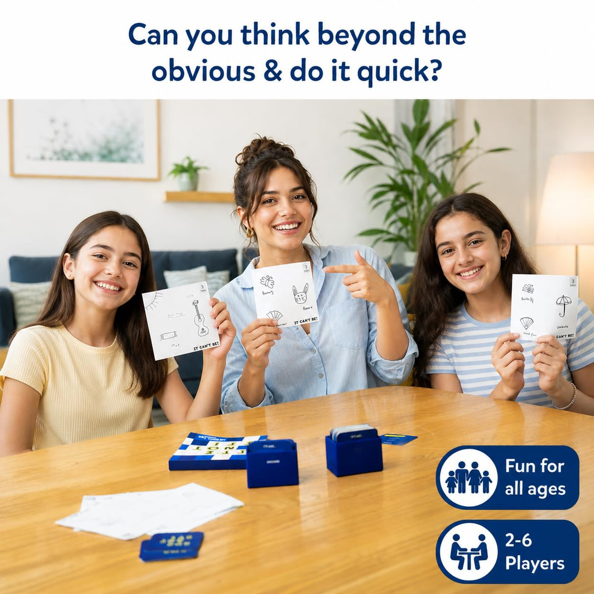 Skillmatics It Can't Be! game components designed for quick, easy family setup