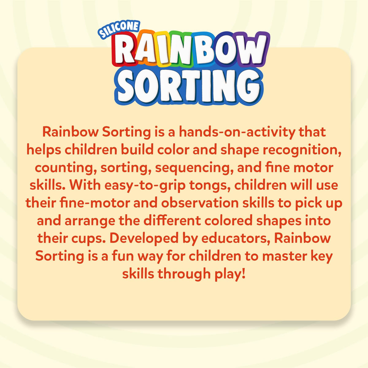 Skillmatics color-shape matching play illustrates sorting and early math concepts.