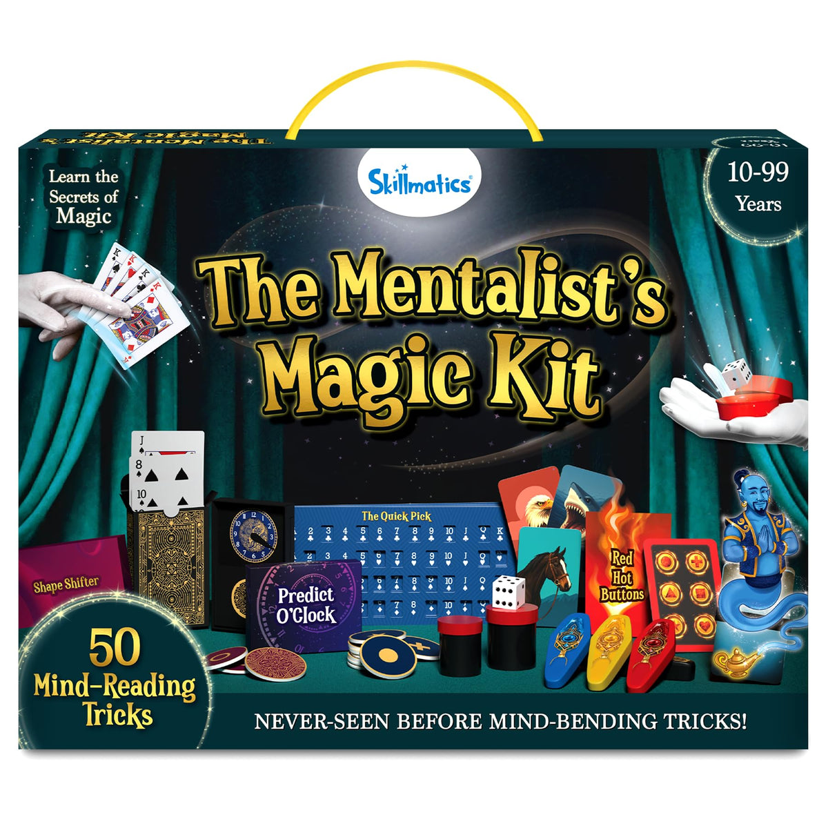 Skillmatics Magic Kit showing 50 tricks with cards for curious kids to perform at home